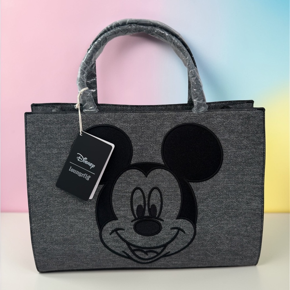 Disney Loungefly Mickey Mouse Gray Convertible Bag NWT Classic
